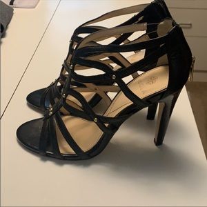 ISOLA BLACK STRAPPY HEELS
